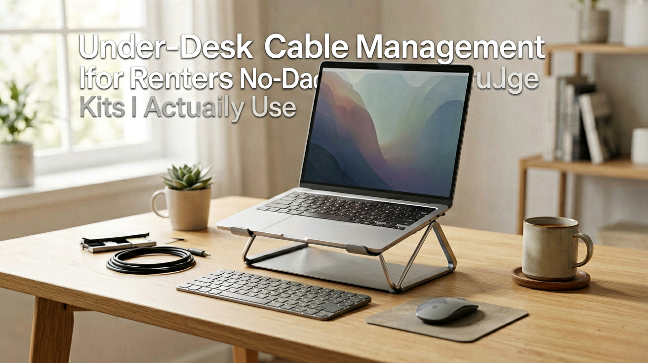 Under-Desk Cable Management for Renters: No-Drill Kits I Actually Use